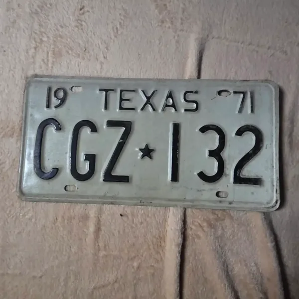 Originele USA Nummerplaat Texas 1971