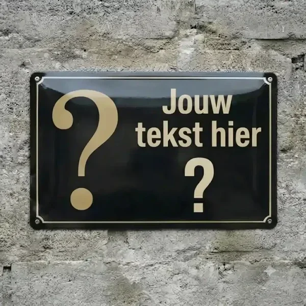 Gepersonaliseerd Vol Metalen Waakbord met Eigen Hond 43 designs