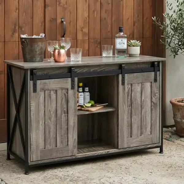 Industriële Bar Smeedijzer Hout
