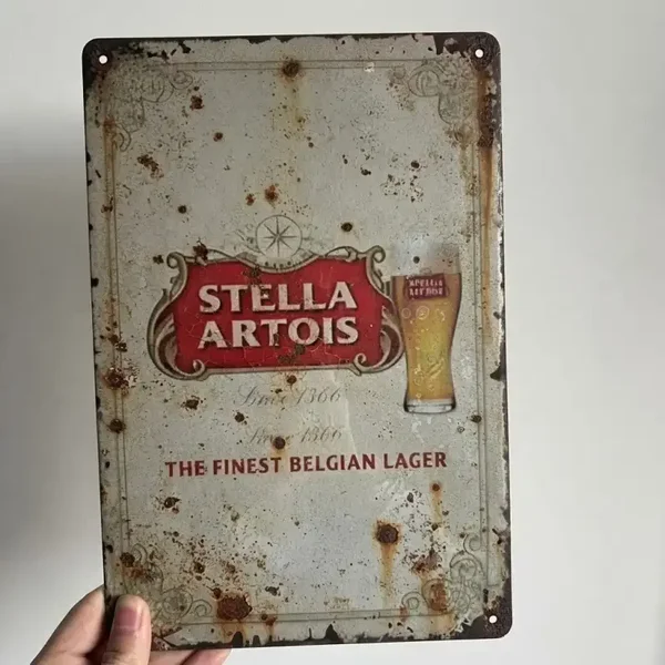 Tweedehands Stella Artois metalen bord