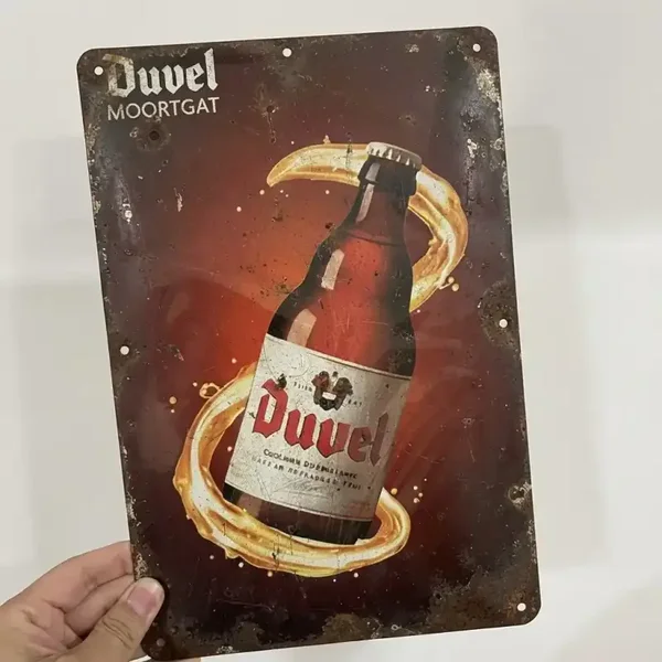 Duvel Vintage 2dehands Metalen Bord