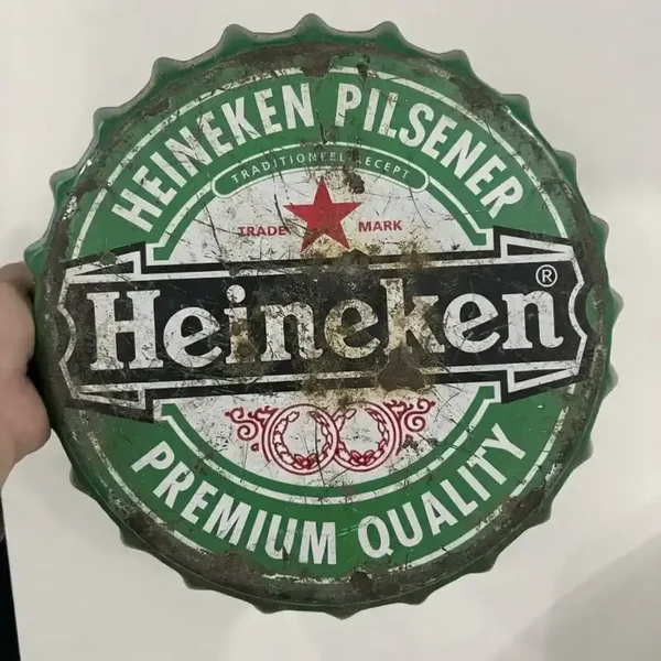 Tweedehands Heineken Bierbord Kroonkurk