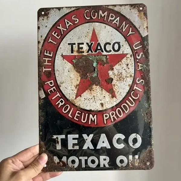 Tweedehands Texaco Metalen Bord