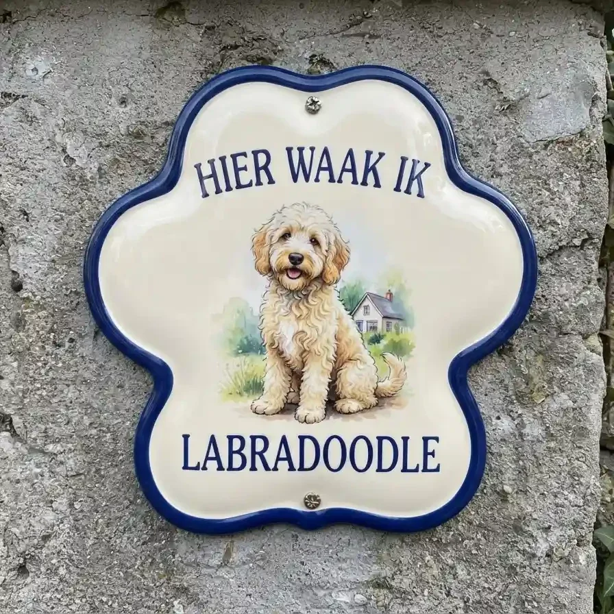 Acryl Labradoodle Waakbord - 15 Designs