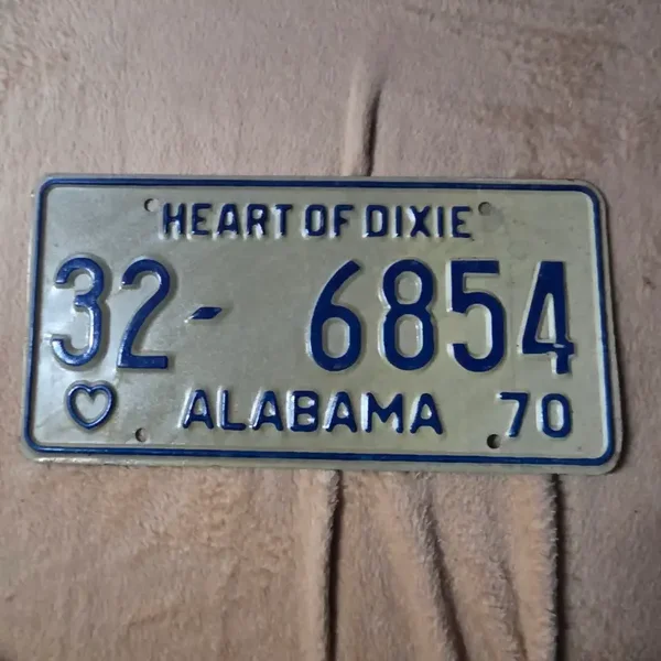 USA Nummerplaat Alabama 1970 Origineel