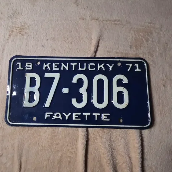 Originele USA Nummerplaat Kentucky 1971