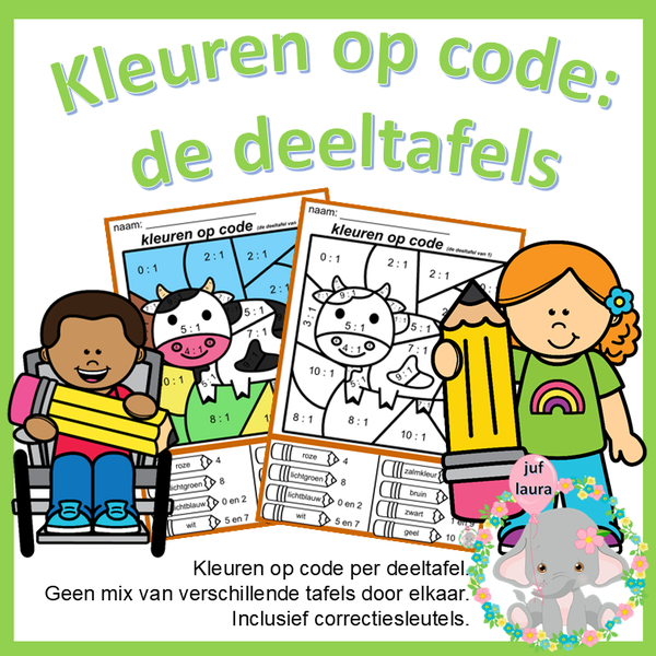 De deeltafels: kleuren op code