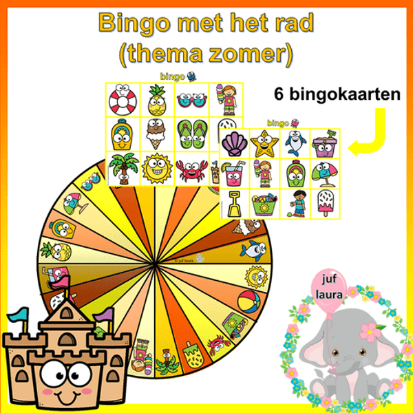 Bingo zomer (met het rad)