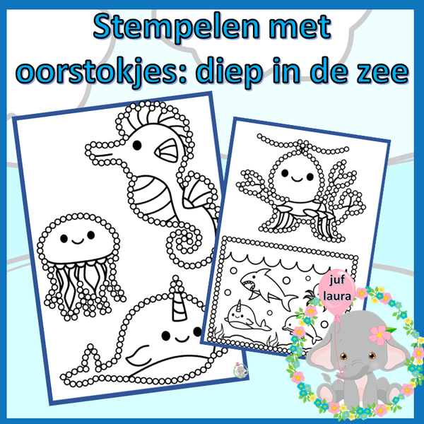 Stempelen met oorstokjes: diep in de zee