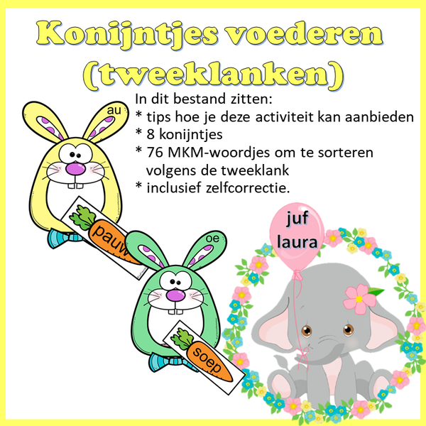 Tweeklanken - konijntjes voederen