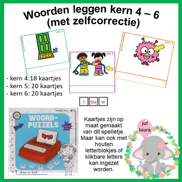 Woordpuzzels: kern 4 tot 6