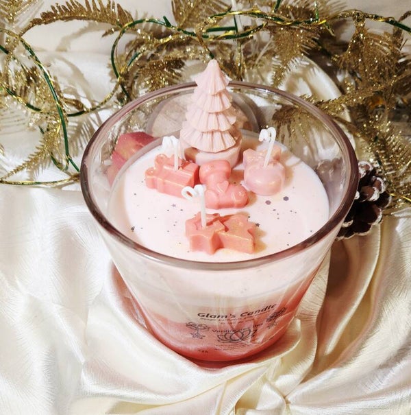 Bougie parfumée thème noël