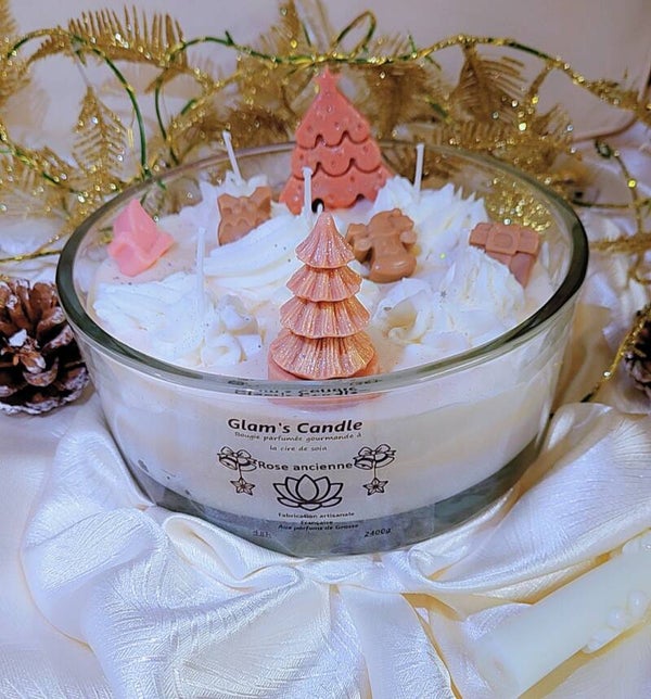 Bougie gourmande parfumée thème noël