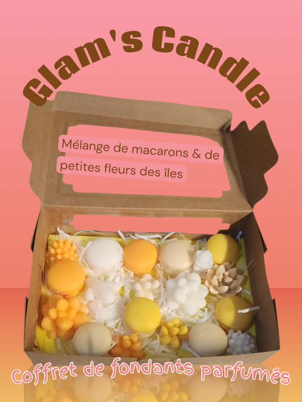 Galets de cire  parfumée, mixte "Trompe-l'œil"