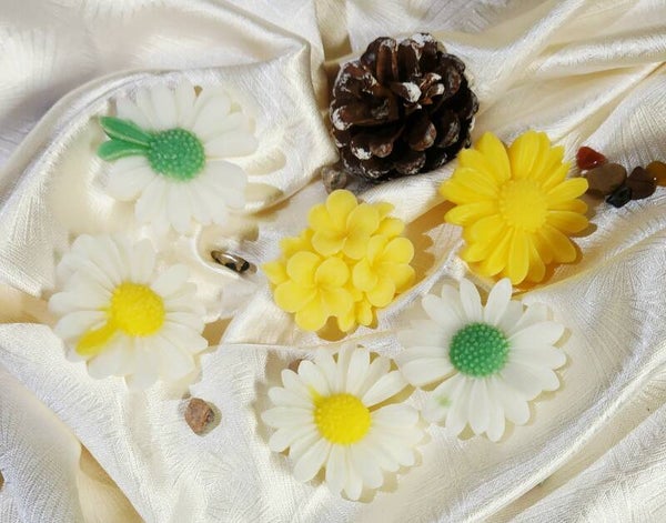 Galets de cire parfumée en forme de  fleurs