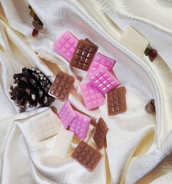 Galets de cire parfumée tablette de chocolat