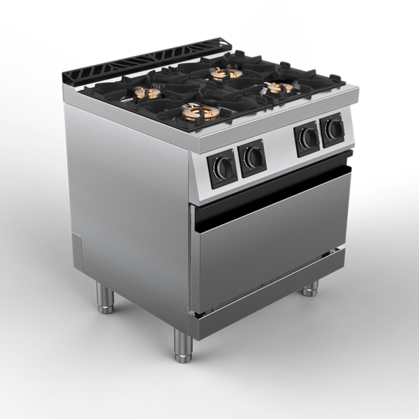 Offcar Milo 700 – 4 fuochi a gas su forno a gas