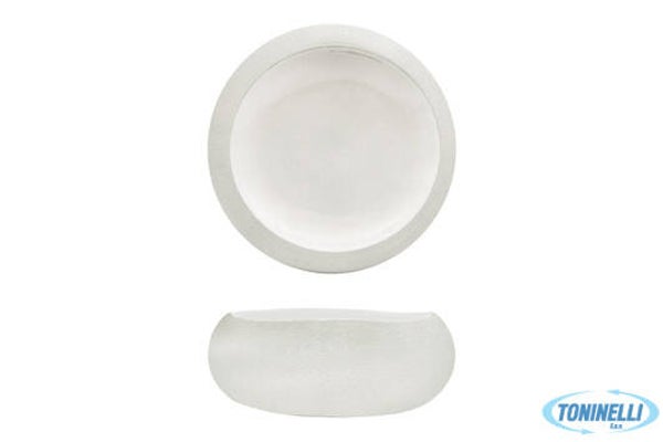 GENESYS EVO BIANCO-COPPA CM.16,5 IN PORCELLANA CON FINITURA ESTERNA A BUCCIA D'ARANCIA