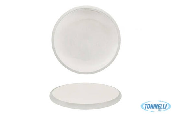 GENESYS EVO BIANCO-PIATTO BASSO CM.30 IN PORCELLANA CON FINITURA ESTERNA A BUCCIA D'ARANCIA Art. 22752   EAN 8010415250183