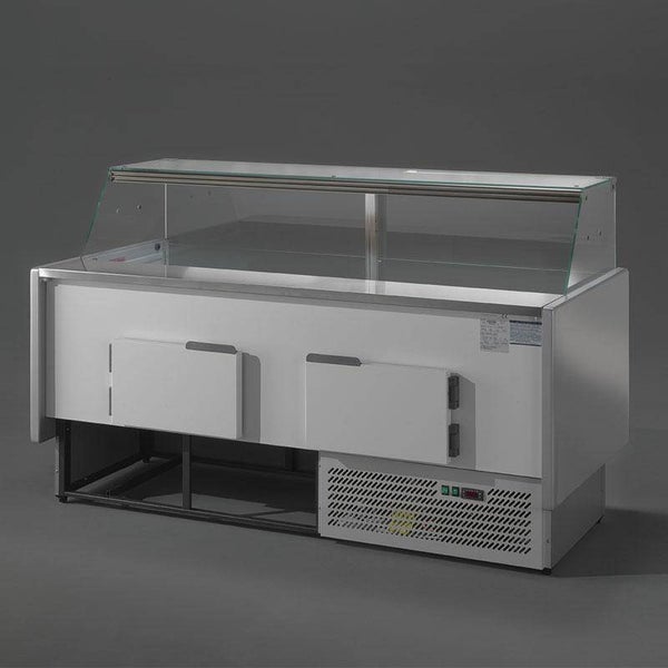 BANCO FRIGO SALUMERIA ALIMENTARI LINEA MR 9.5 VETRO CURVO CON MOTORE LUNG. CM. 133