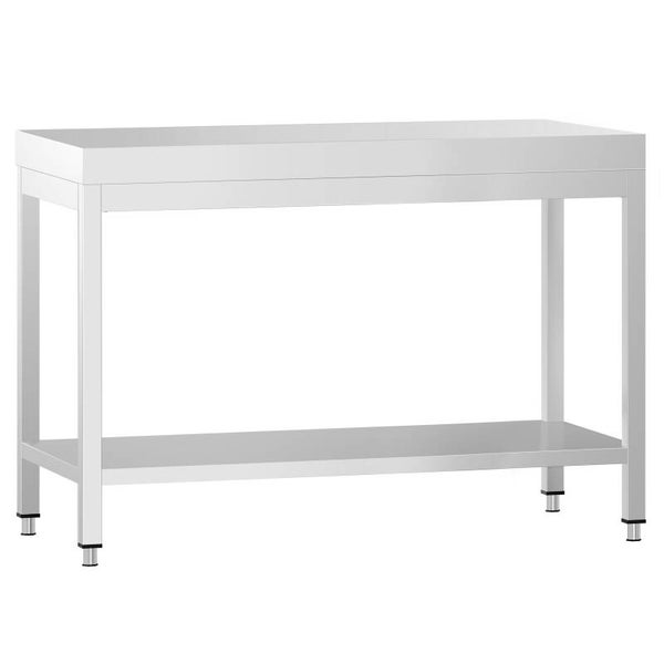 Tavolo da lavoro in acciaio inox  - 1200x600 mm - con ripiano inferiore