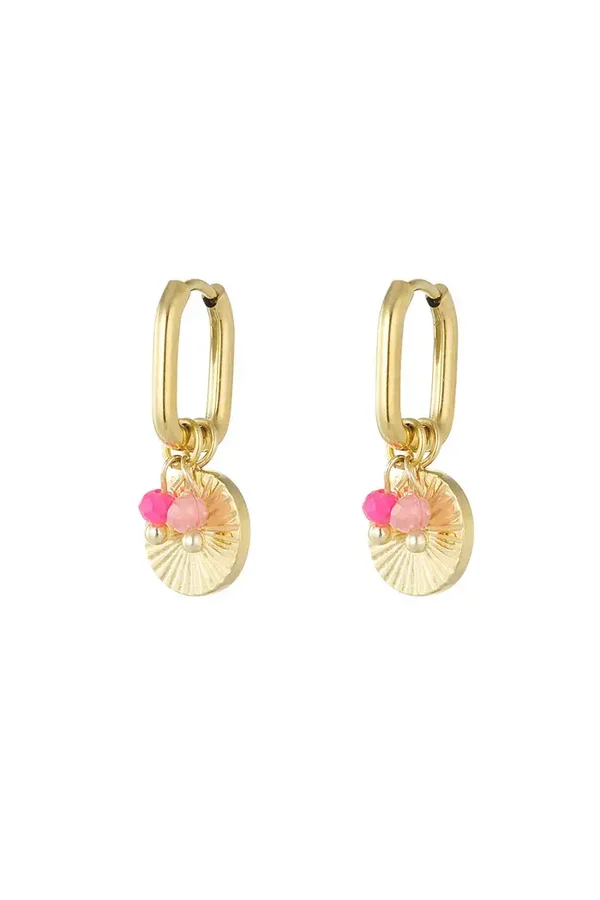 Oorbellen summer sun - roze goud