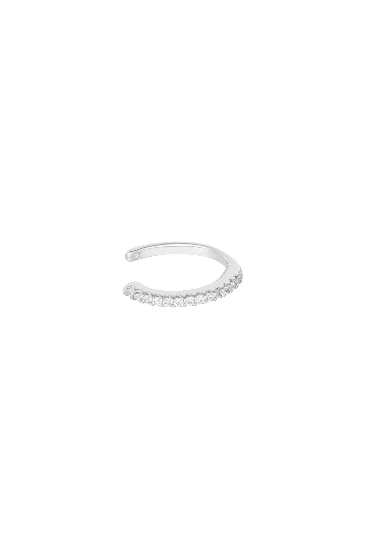 Earcuff Diamant Glow - zilver
