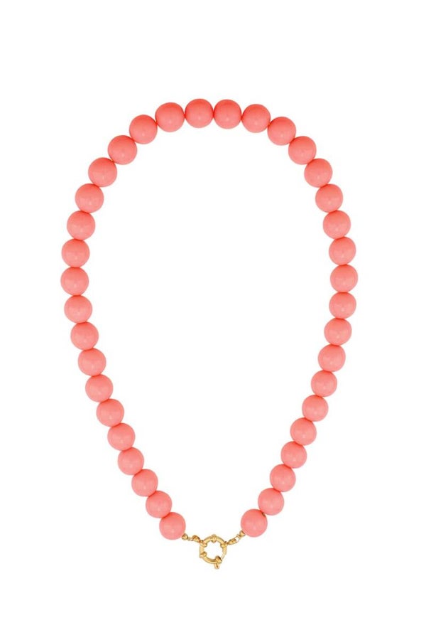 Gekleurde kralenketting - Pink