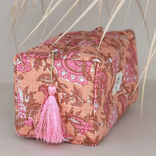 Blockprint toilettas Coral Flower - M