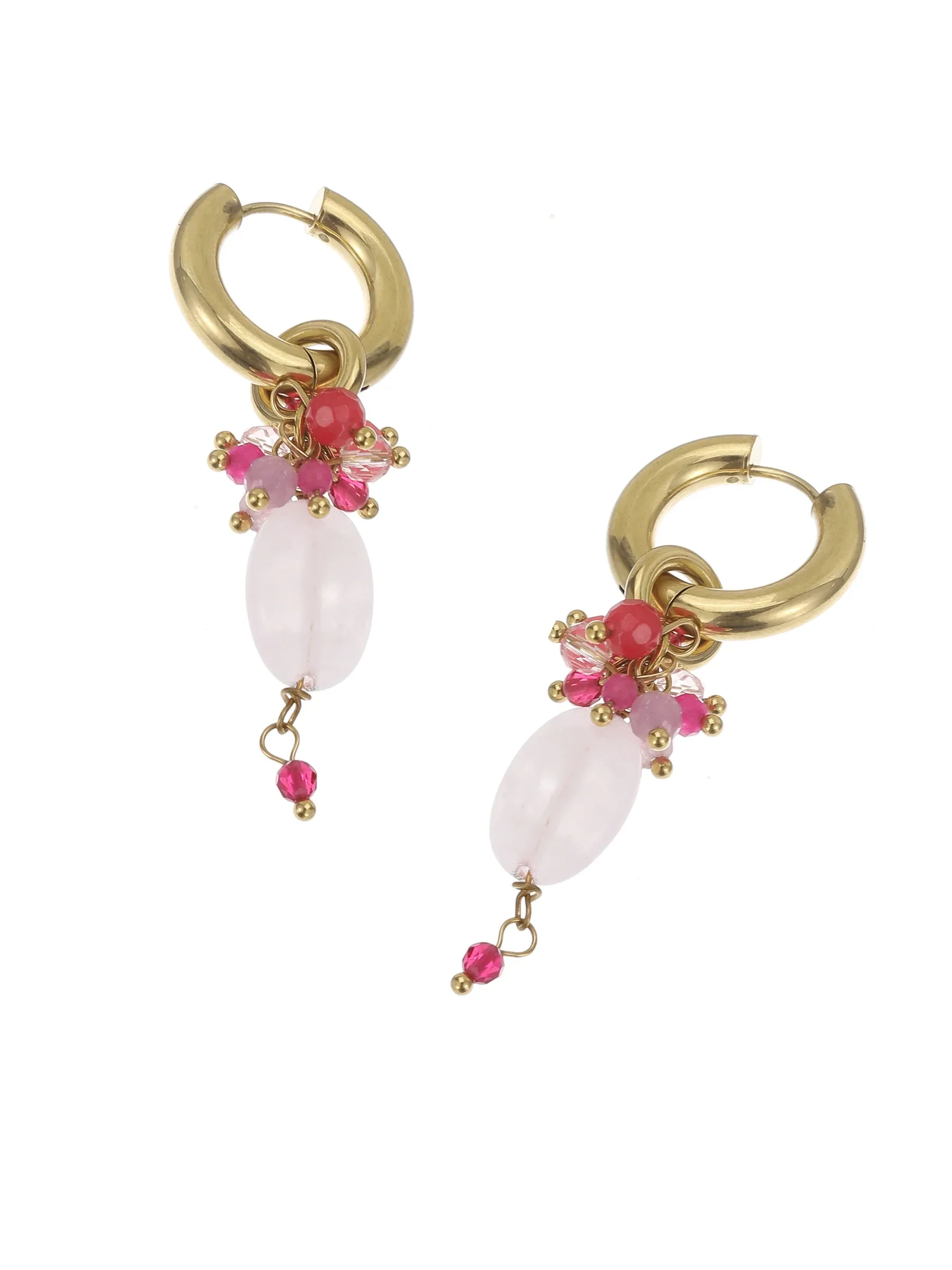 ByJam oorbellen goud - roze