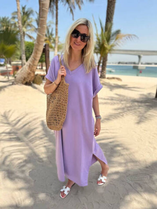 Jog sweaterdress - Lila