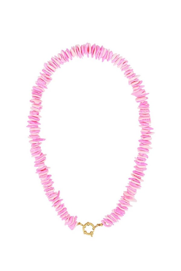 Schelp ketting - pink