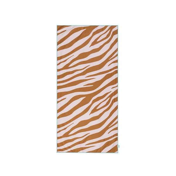 Vibrant Stripes | Oranje/Wit Microvezel Kinderhanddoek 135 x 65 cm
