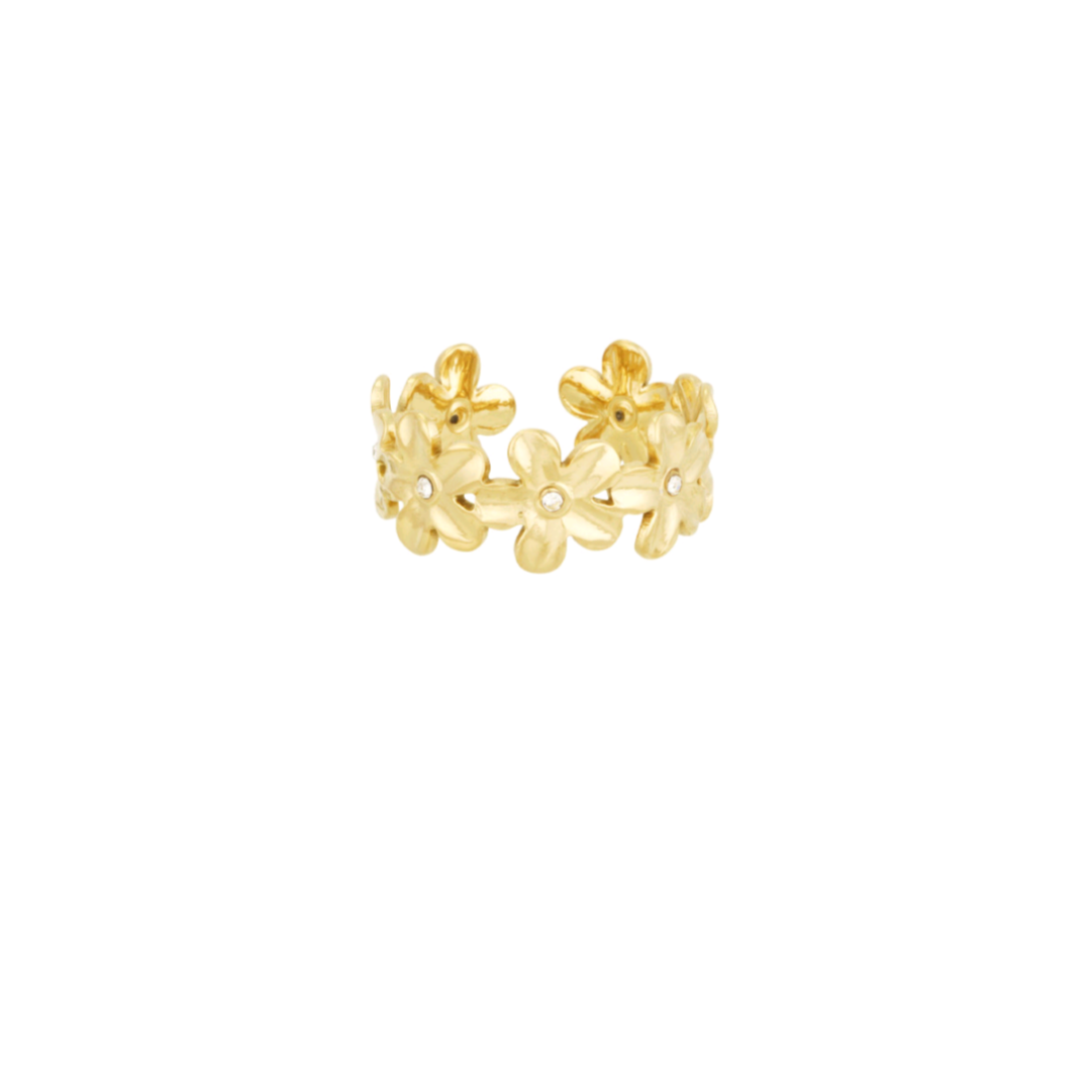 Infinite flowers ring - goud