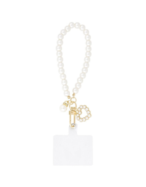 Loving pearl phone cord - wit