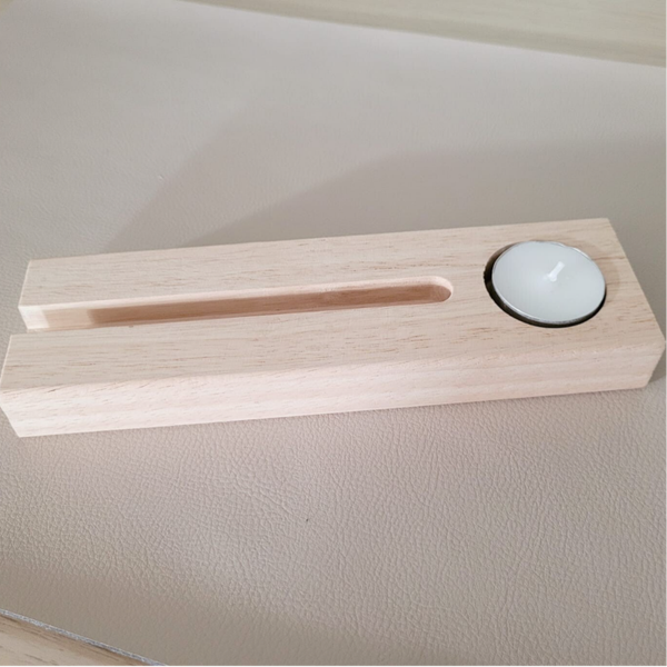 Tegelhouder hout met waxinehouder