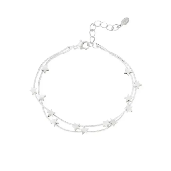 Armband catch the stars - zilver
