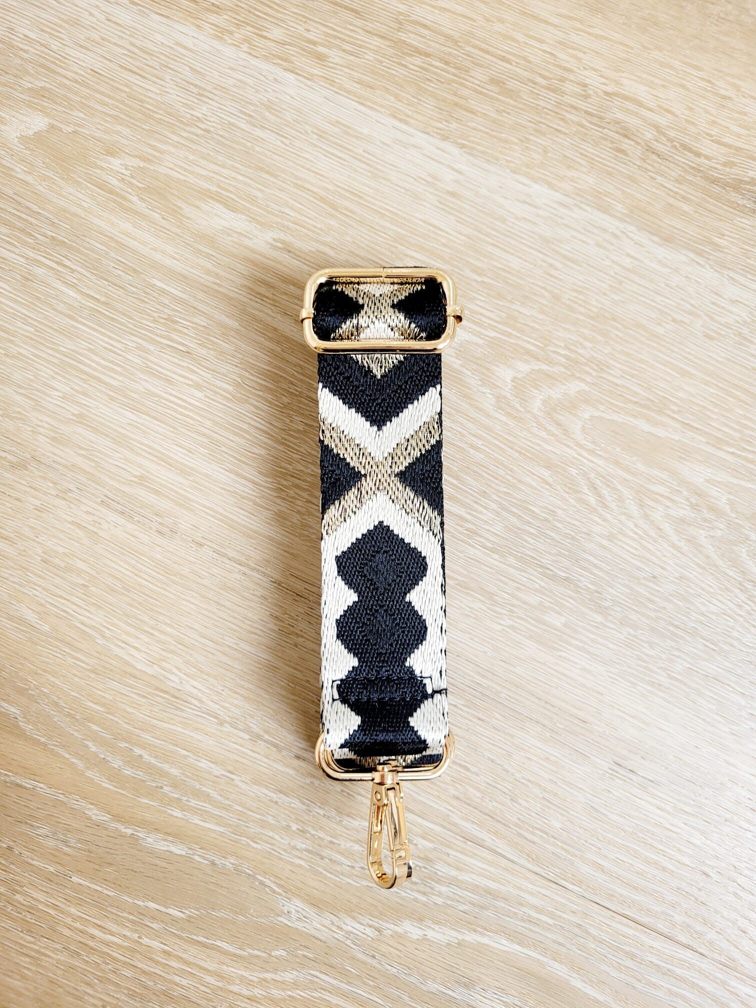 Bag Strap - Beige zwart goud