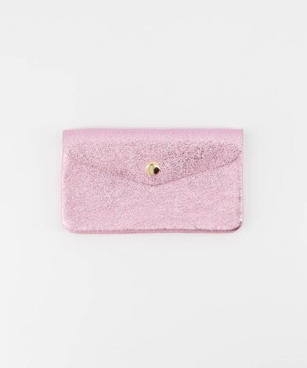 Portemonnee metallic groot - Licht roze