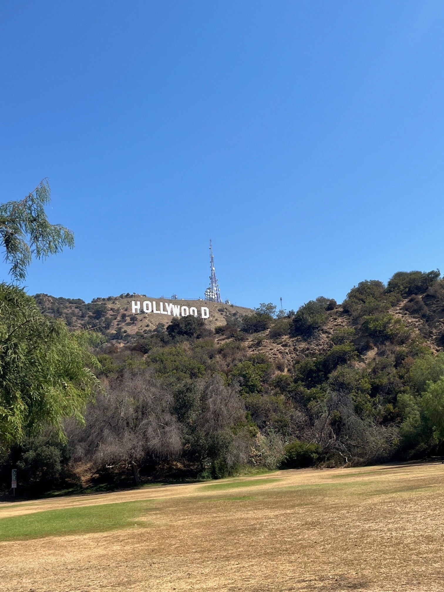 alt="Panneau Hollywood vu depuis le parc à Los Angeles, Californie"