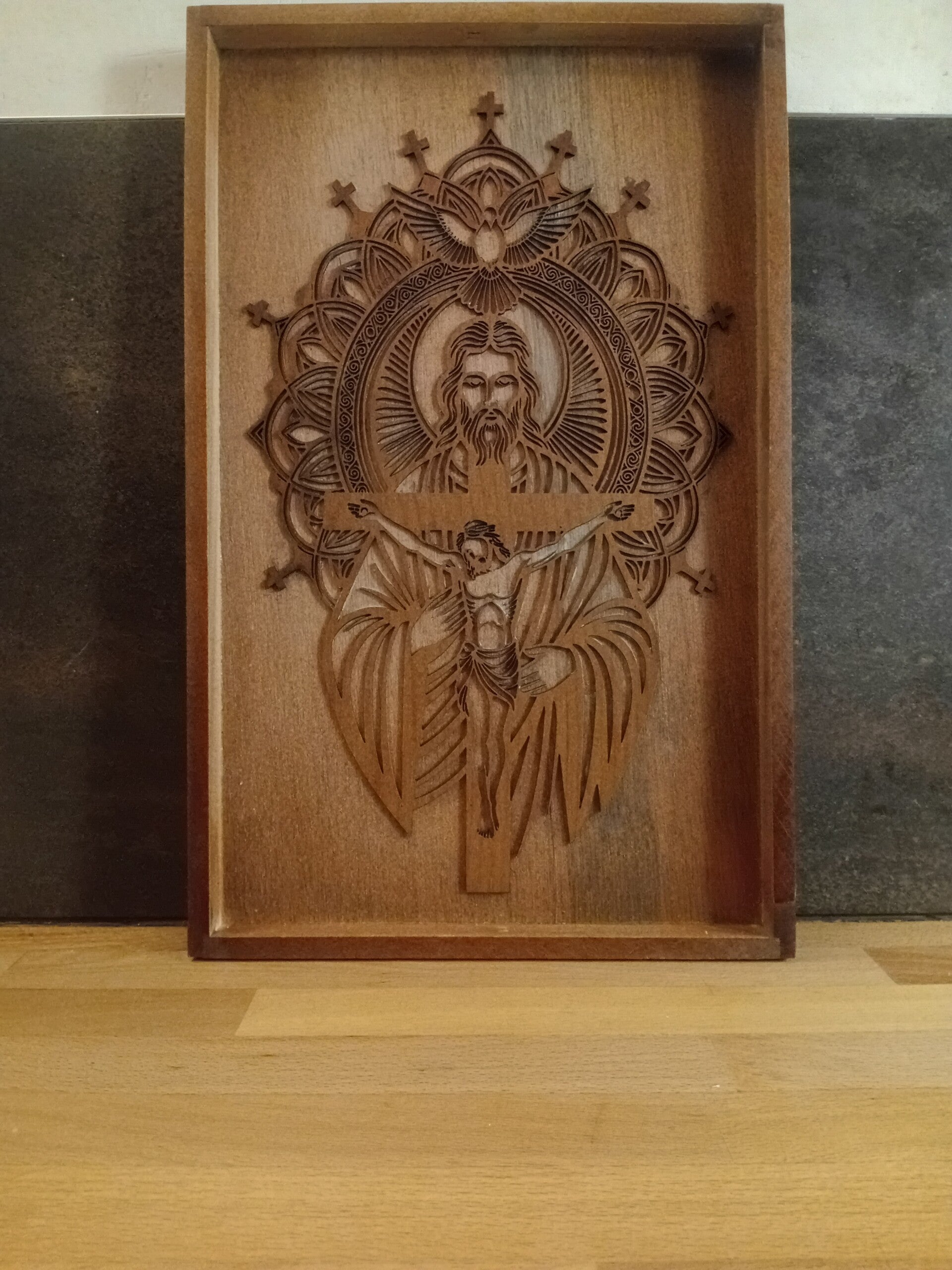 Cadre en bois Jésus