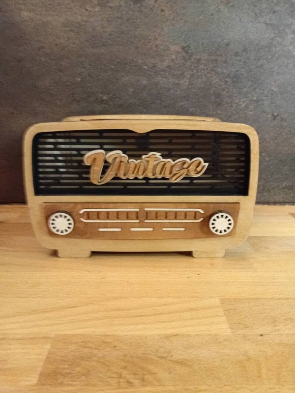 Boîte à mouchoirs rétro en Forme de Radio Vintage