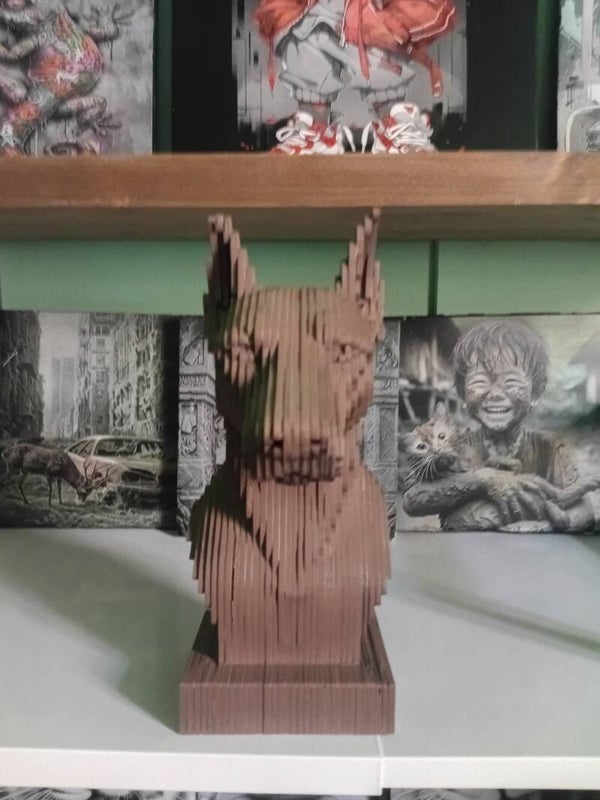 Statue tete de chien
