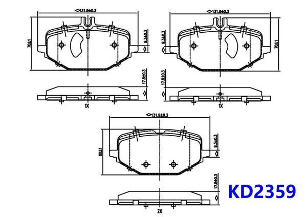 Mercedes-Benz G-Class W463 Bremsklosser foran (sett) OEM kvalitet