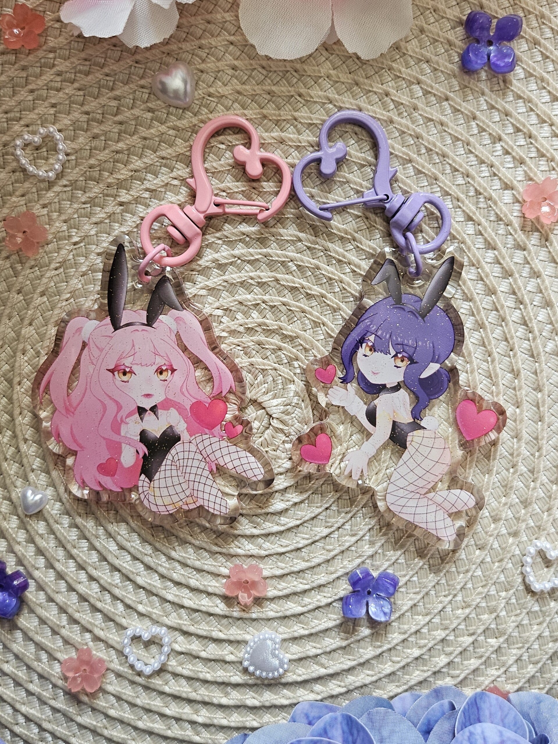 ❀ Haruka & Hina Bunny Girls - Keychain Set ❀
