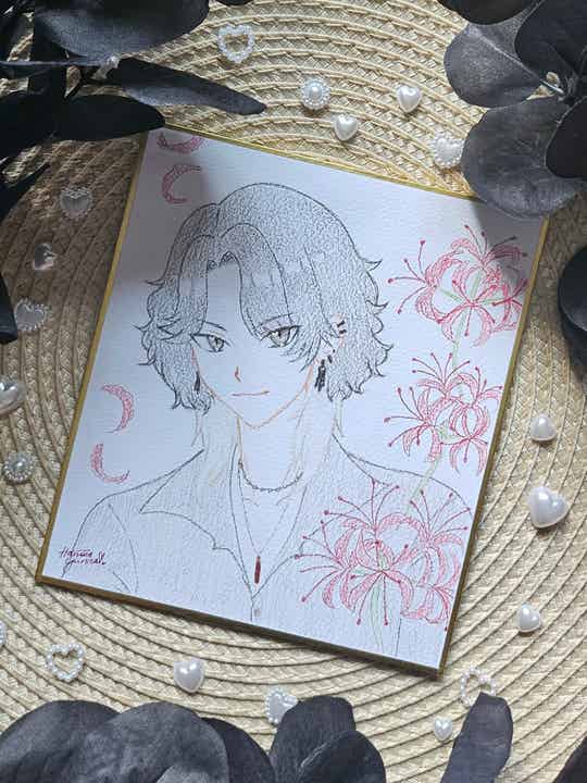 ❀ Original Shikishi - Tomoya with Spider Lilies ❀