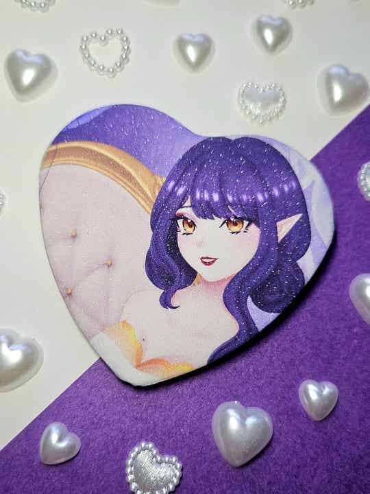 ❀ Hina - Heart Button Pin ❀