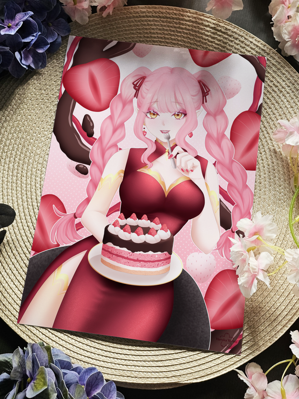 ❀ Haruka x Strawberry Dessert - A4 Print ❀