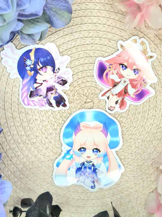 ❀ Yae Miko, Raiden Shogun, Sangonomiya Kokomi & Special Dishes - Genshin Impact - Stickers ❀