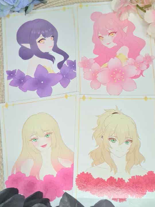 ❀ Flower Portraits - Postcards ❀